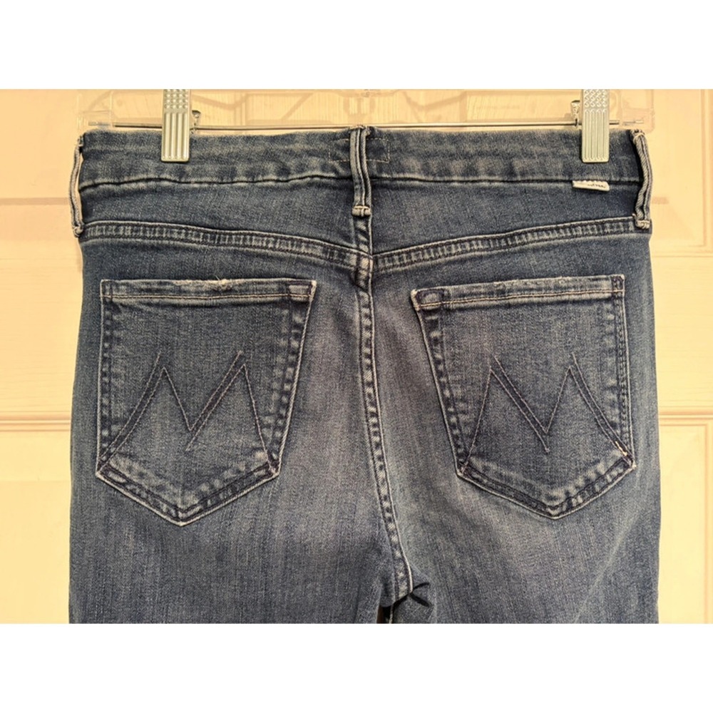 Mother The Looker Groovin Jeans Womens 28 Skinny Blue Denim Made USA 27 Inseam